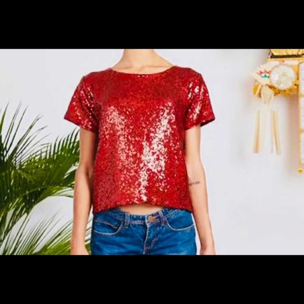 House of MuaMua red sequin top